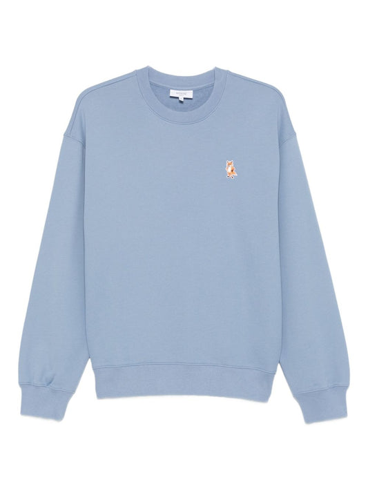 Maison Kitsuné Fox-embroidered cotton sweatshirt