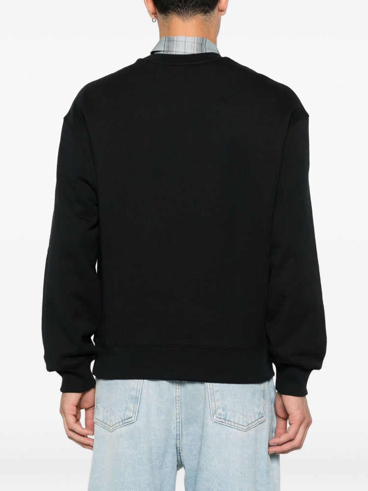 Maison Kitsuné Fox-embroidered cotton sweatshirt