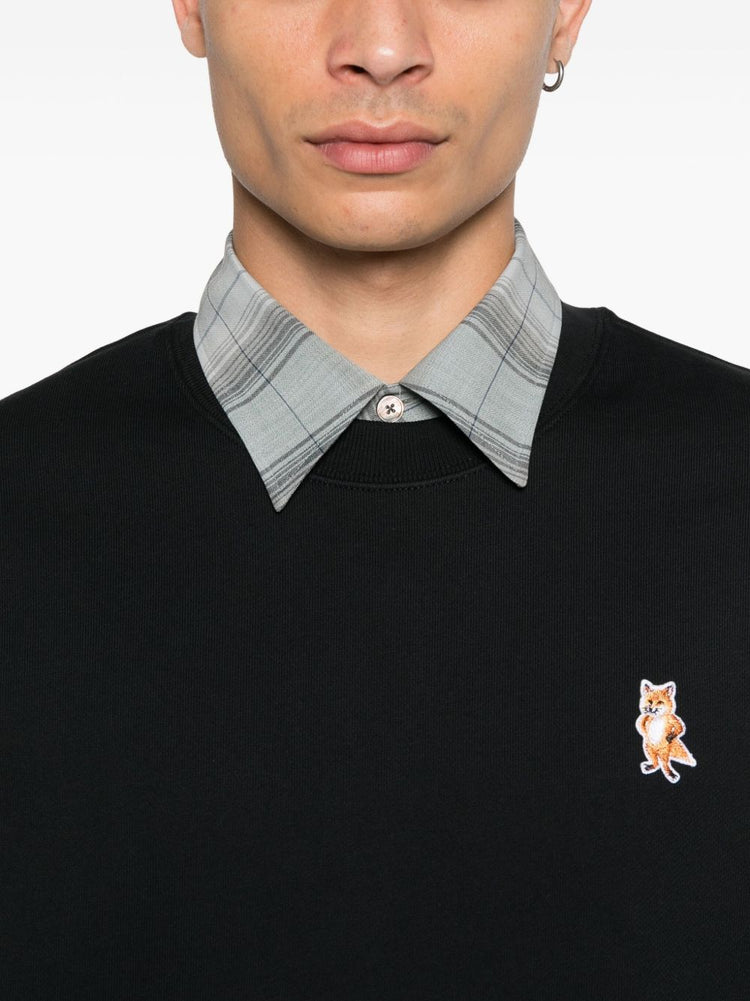 Maison Kitsuné Fox-embroidered cotton sweatshirt