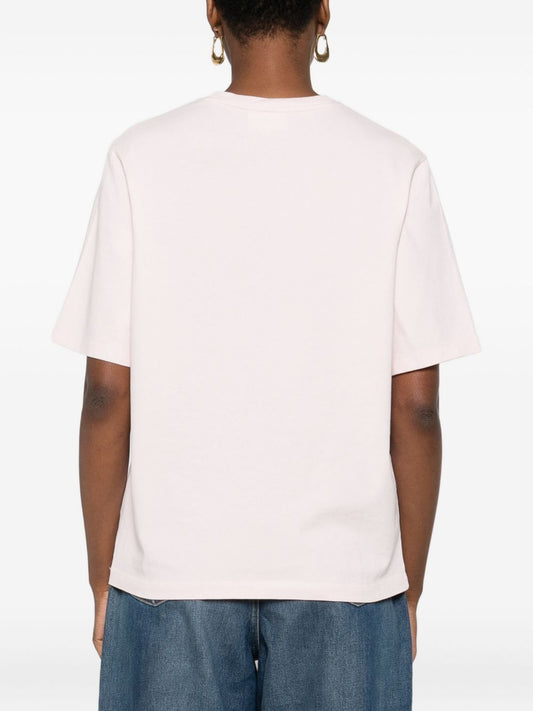 Maison Kitsuné Fox-embroidered cotton T-shirt