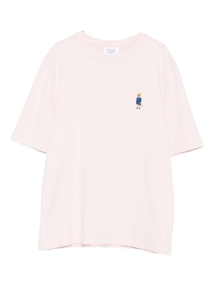 Maison Kitsuné Fox-embroidered cotton T-shirt