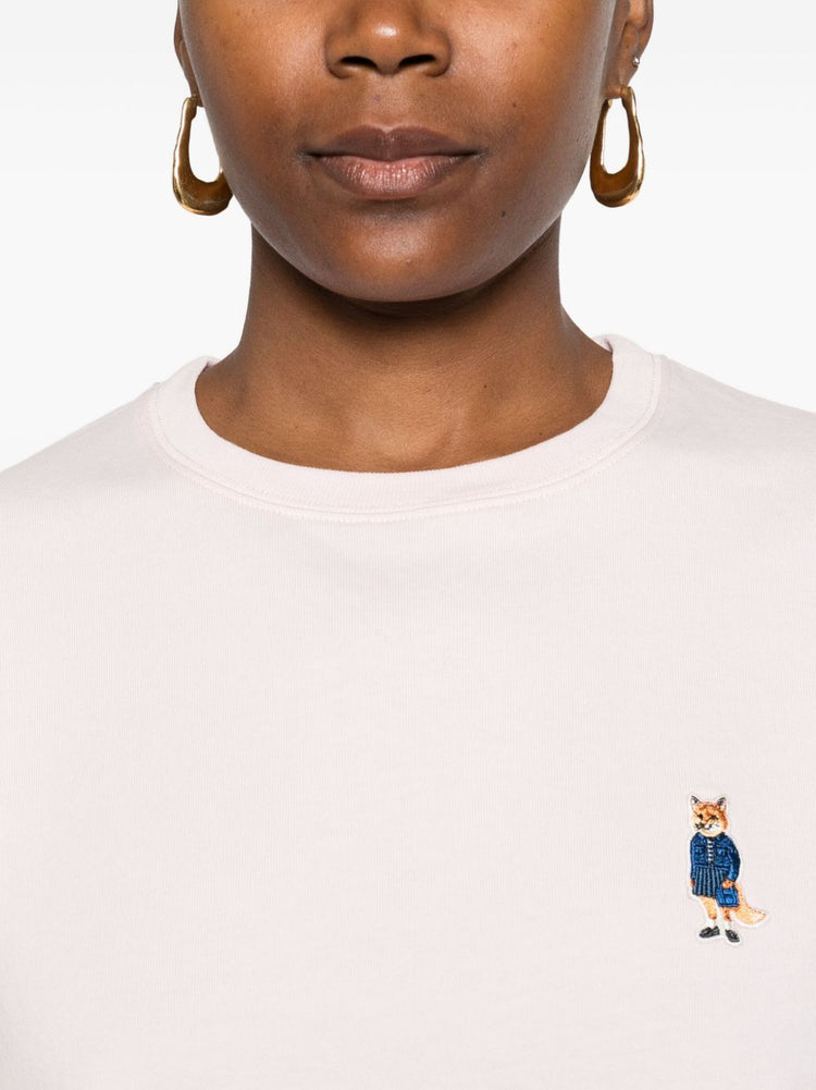 Maison Kitsuné Fox-embroidered cotton T-shirt