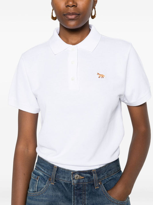 Maison Kitsuné Fox-embroidered polo shirt