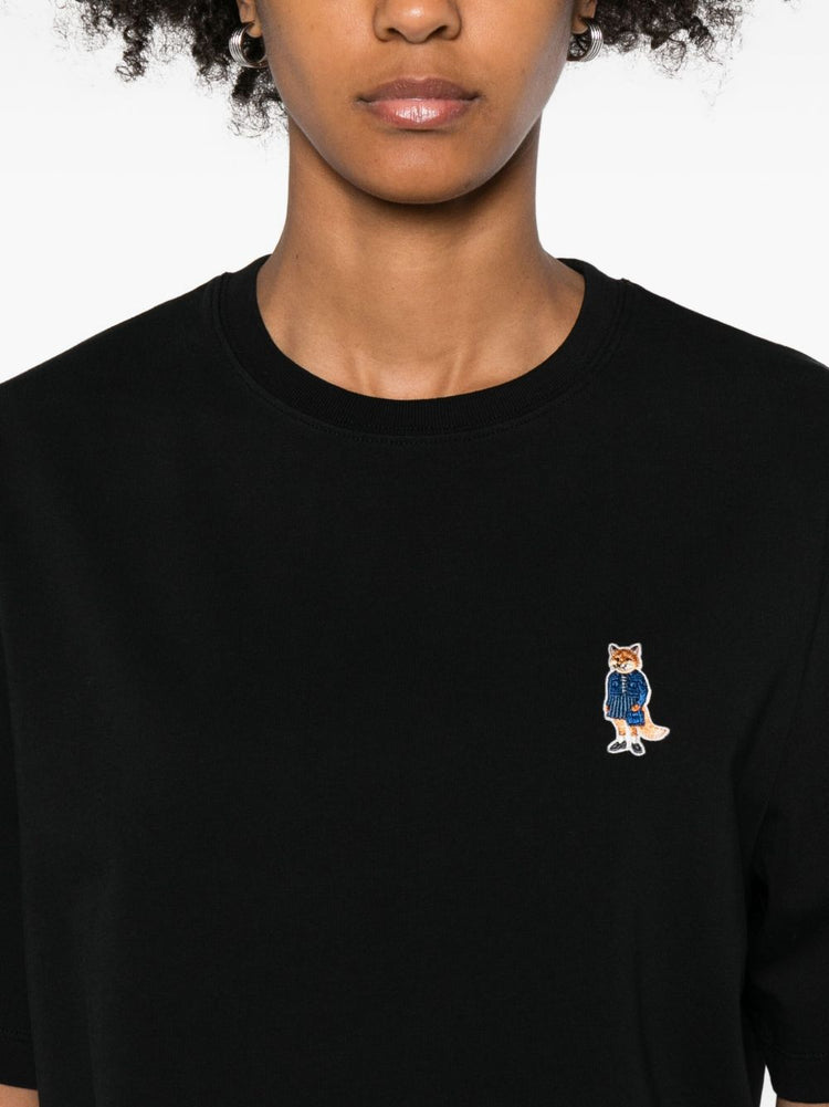 Maison Kitsuné Cotton T-shirt with fox embroidery