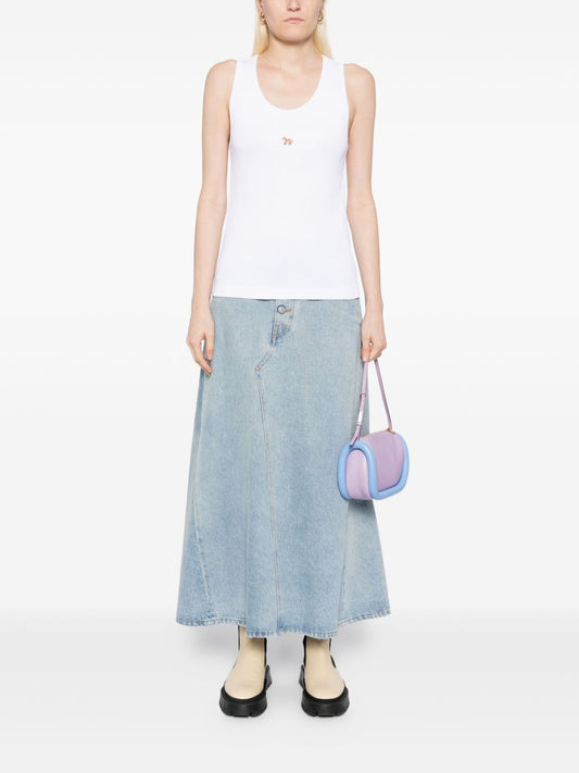 Maison Kitsuné Fox-embroidered tank top