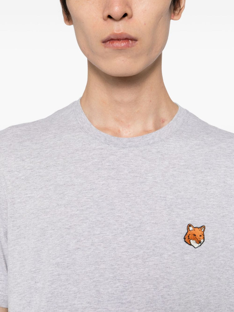Maison Kitsuné Embroidered-logo patch T-shirt