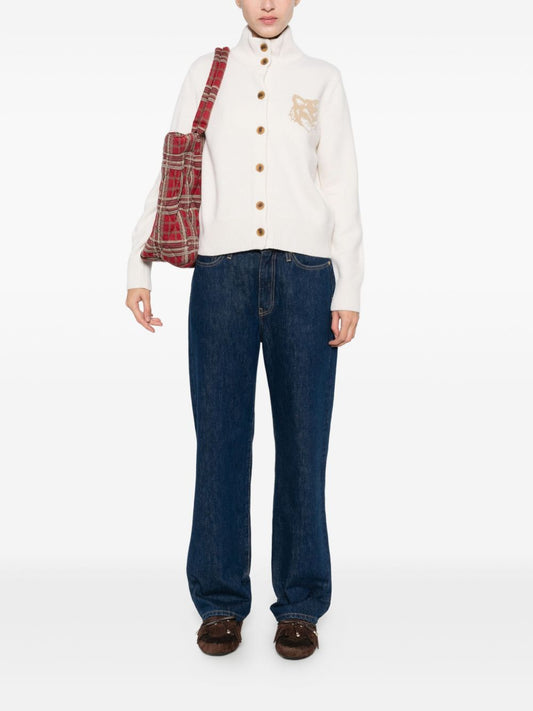 Maison Kitsuné Fox-motif wool cardigan