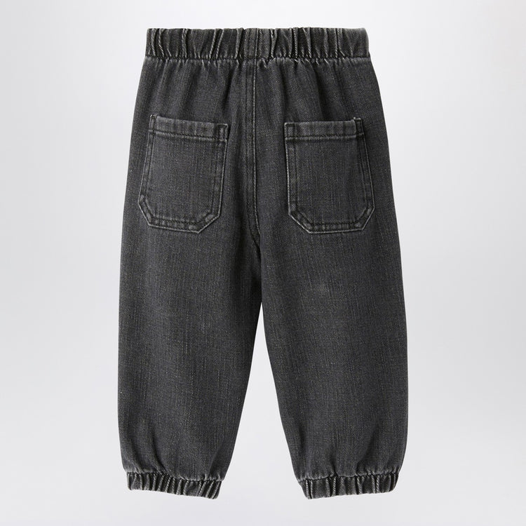 Il Gufo Black washed denim jeans