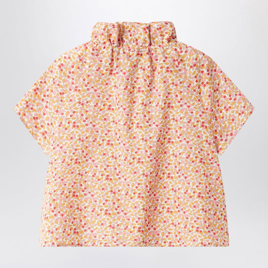 Il Gufo Apricot-coloured top with ruffled collar