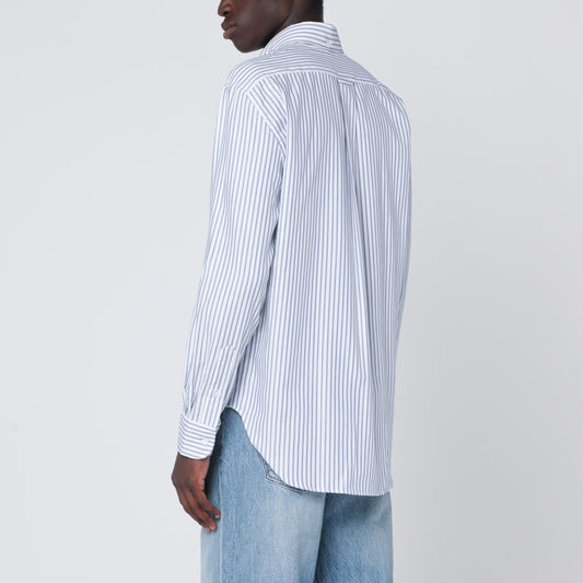 Maison Kitsuné White striped button-down shirt