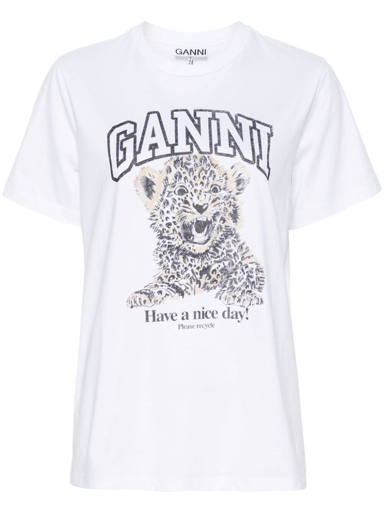 GANNI T-shirts and Polos White