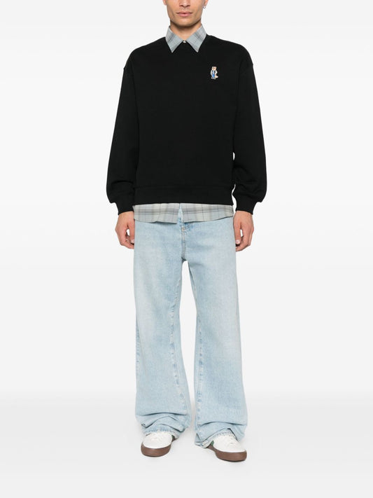 Maison Kitsuné Fox-embroidered cotton sweatshirt
