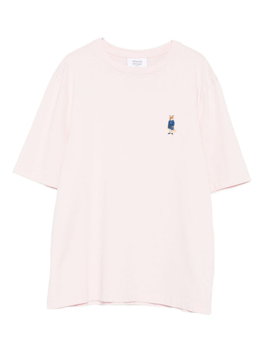 Maison Kitsuné Fox-embroidered cotton T-shirt