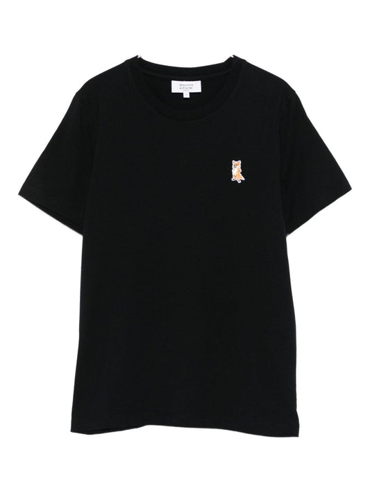 Maison Kitsuné Cotton T-shirt with fox embroidery