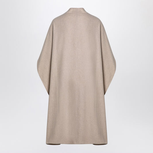 the garment Beige wool-blend cape