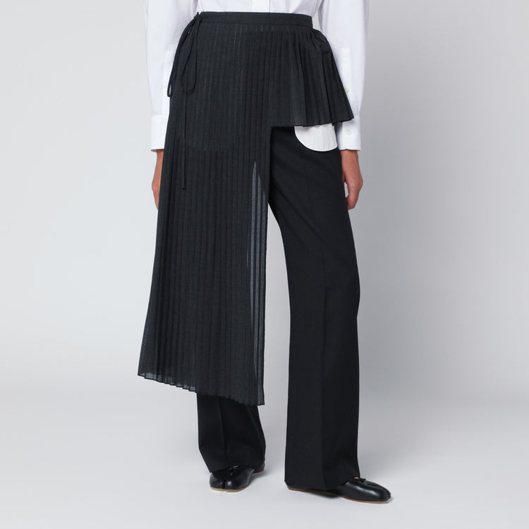 MKDT Studio Gray Avery-Atelier pleated half-skirt