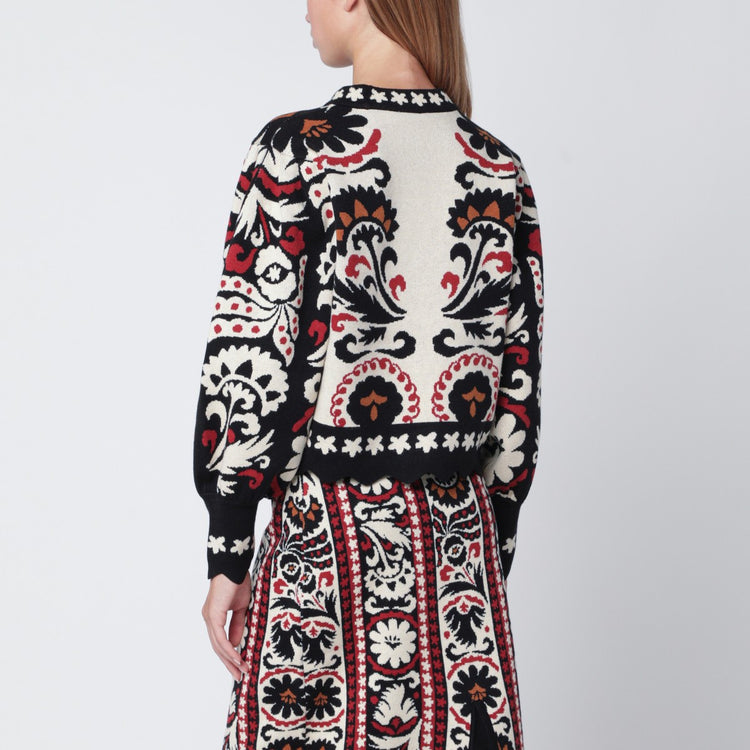 FARM Rio Ivory sweater with tapestry