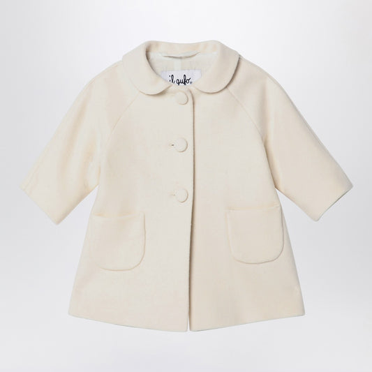 Il Gufo White wool blend coat