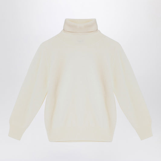 Il Gufo Ivory turtleneck sweater in wool
