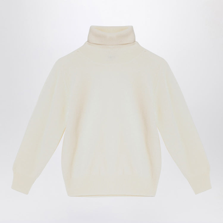 Il Gufo Ivory turtleneck sweater in wool