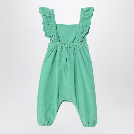 Bobo Choses Green corduroy sleepsuit