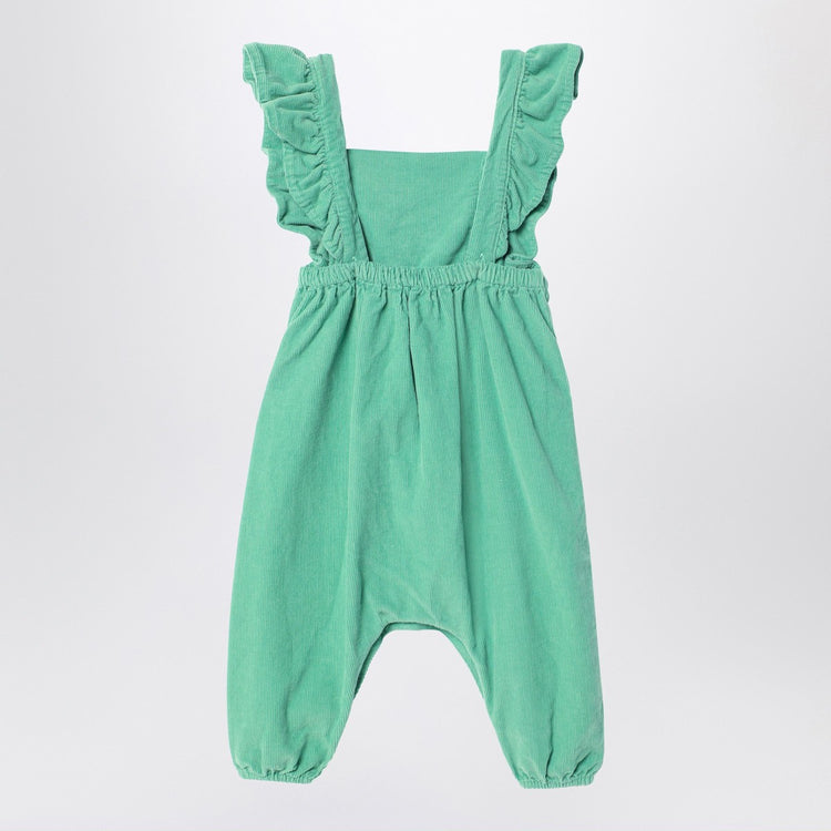 Bobo Choses Green corduroy sleepsuit