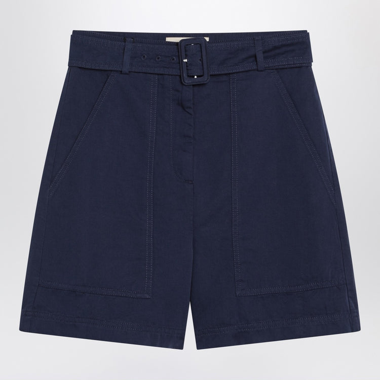 Weekend Max Mara Bermuda blue in cotton and linen