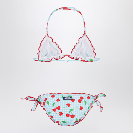 MC2 Saint Barth Cris bikini with Vichy and cherries pattern