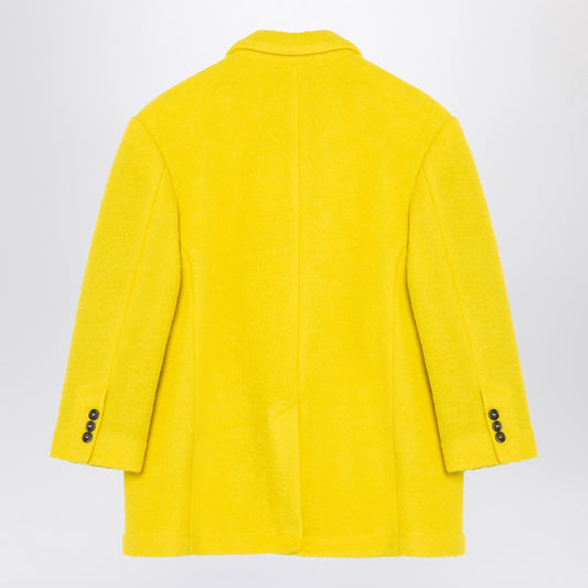 Douuod Yellow single-breasted coat in wool blend
