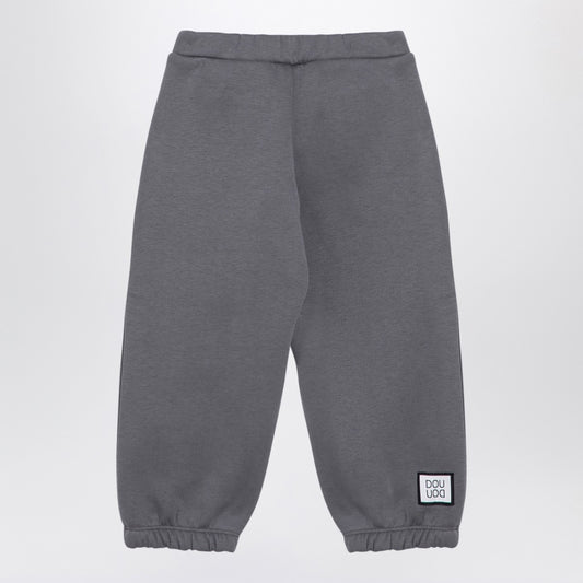 Douuod Grey cotton-blend jogging trousers