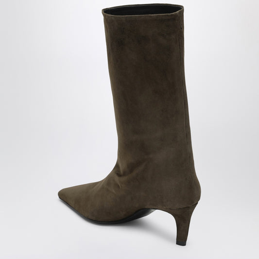 Jude Cave boots in cocoa suede leather