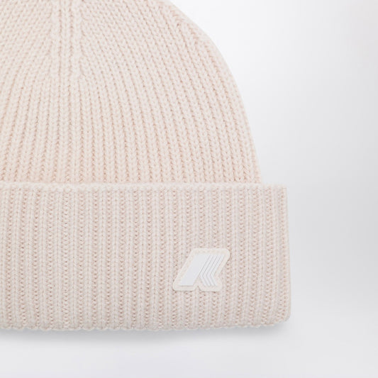 K-Way Brice beanie in gardenia white melange
