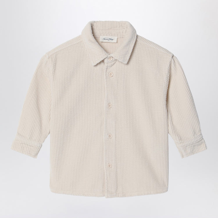 American Vintage Padow écru ribbed shirt