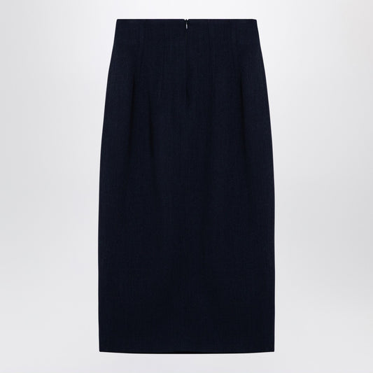 Margaux Lönnberg Navy blue wool-blend Marlo skirt