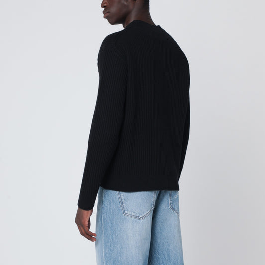 Maison Kitsuné Black wool sweater