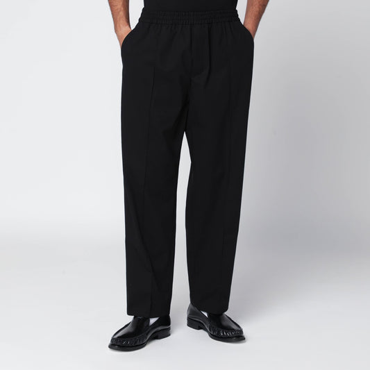 Maison Kitsuné Black cotton trousers