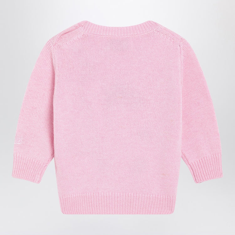 MC2 Saint Barth Pink wool-blend sweater with Trudi Ladybug