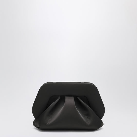 THEMOIRè Black satin Gea clutch bag